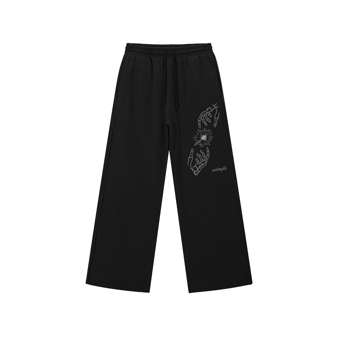 Snow Washed Raw Edge Sweatpants