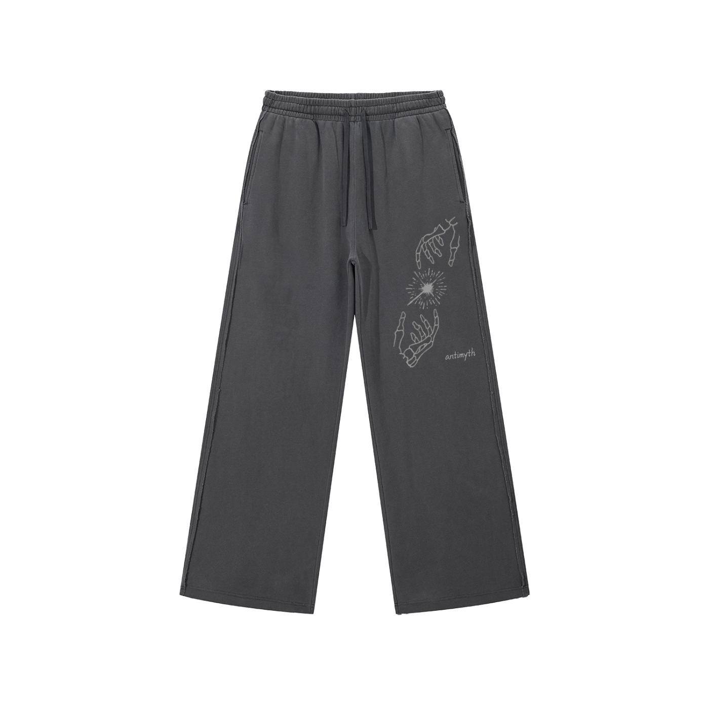 Snow Washed Raw Edge Sweatpants