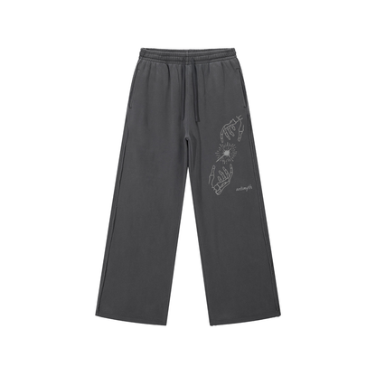 Snow Washed Raw Edge Sweatpants